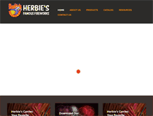 Tablet Screenshot of herbiesfireworks.com